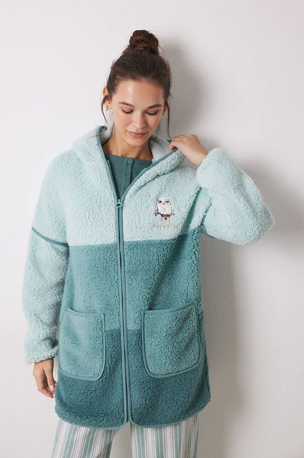 women'secret Kopalni plašč women'secret HARRY POTTER zelena barva, 4418929