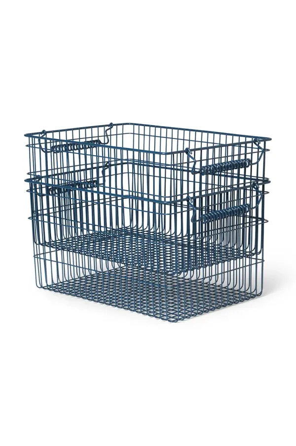 ferm LIVING Košara za shranjevanje ferm LIVING Cala mornarsko modra barva