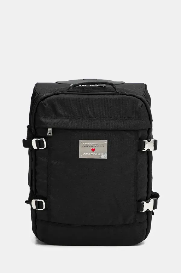 Love Moschino Kovček Love Moschino črna barva, JC5110PP1