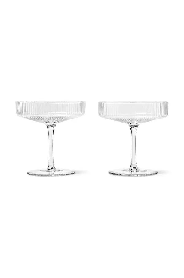 Ferm Living Kozarec za šampanjec ferm LIVING Ripple Champagne 150 ml 2-pack