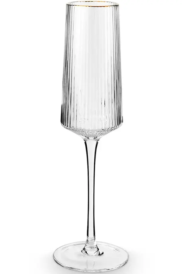 vtwonen Kozarec za šampanjec vtwonen Gold Rim 230 ml 4-pack