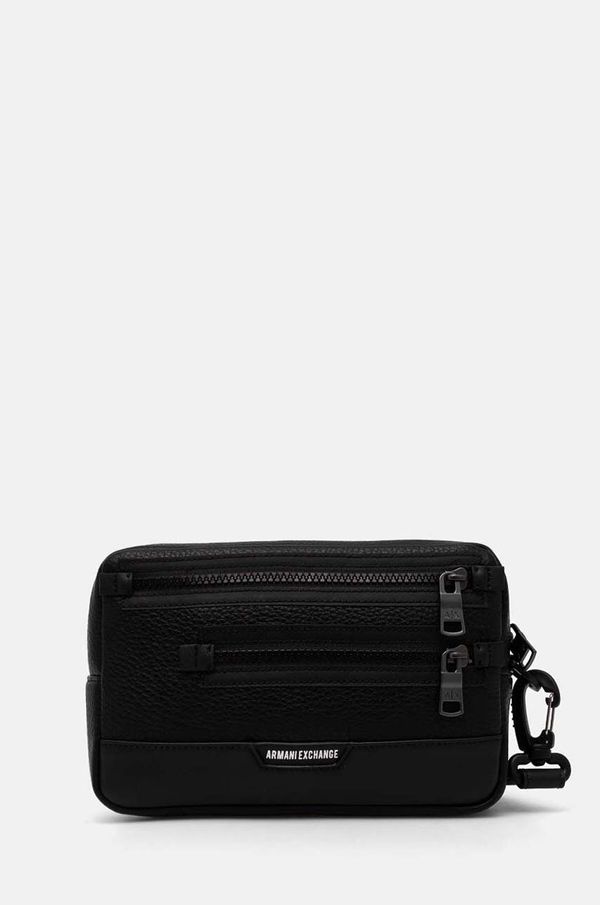 Armani Exchange Kozmetična torbica Armani Exchange črna barva, 958556 4F863