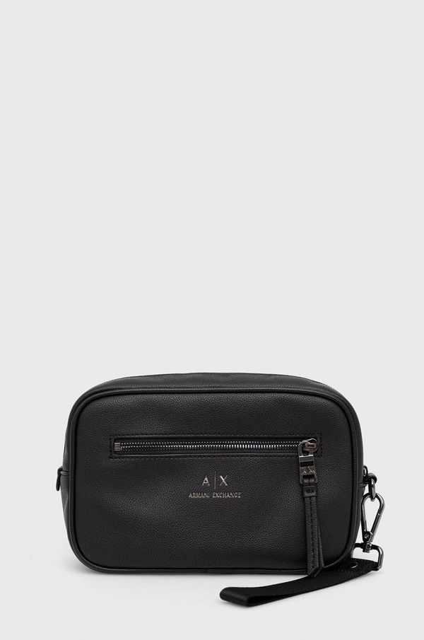 Armani Exchange Kozmetična torbica Armani Exchange črna barva