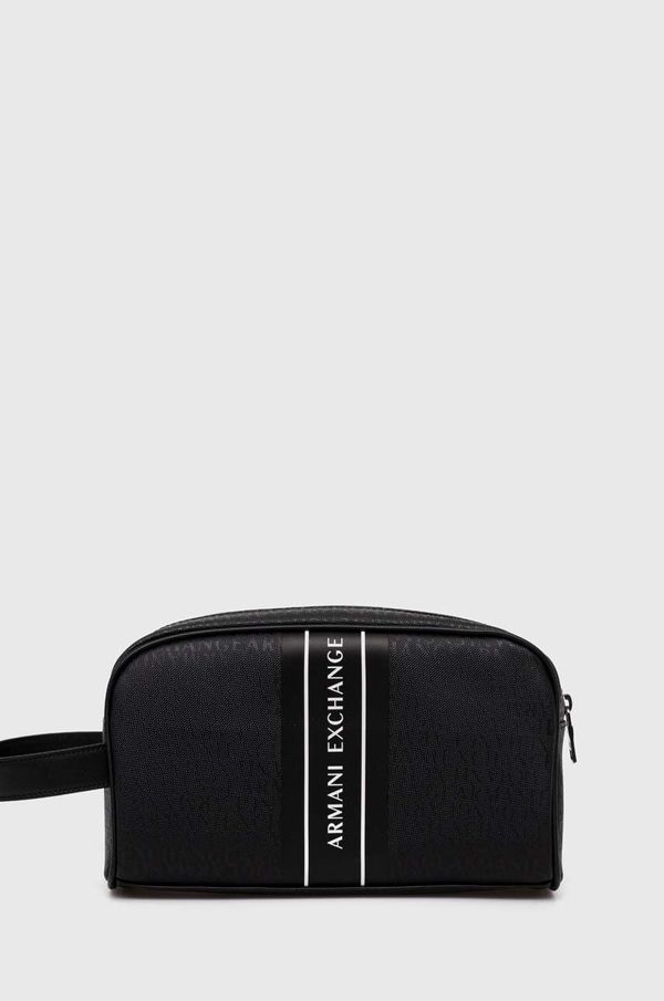 Armani Exchange Kozmetična torbica Armani Exchange črna barva
