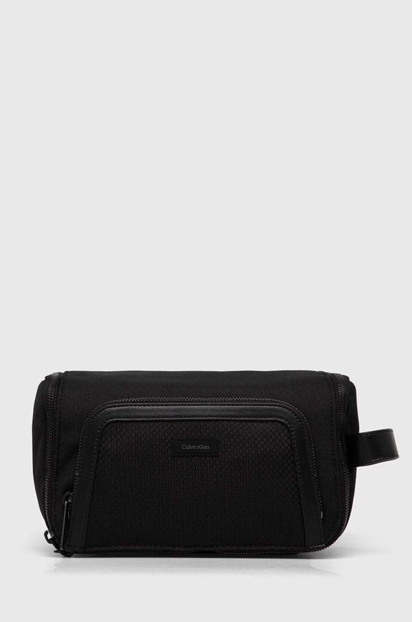 Calvin Klein Kozmetična torbica Calvin Klein črna barva, K50K512077