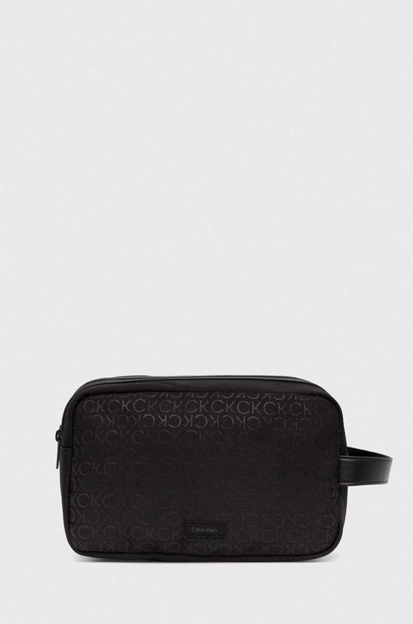 Calvin Klein Kozmetična torbica Calvin Klein črna barva, K50K512081