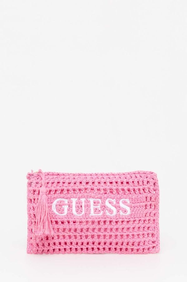 Guess Kozmetična torbica Guess roza barva, E4GZ07 WG4X0