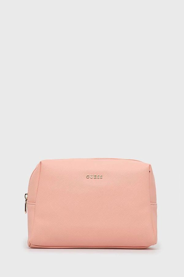 Guess kozmetična torbica Guess roza barva