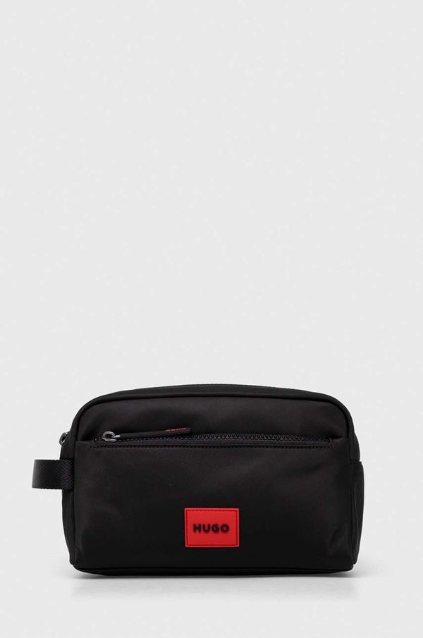 Hugo Kozmetična torbica HUGO črna barva