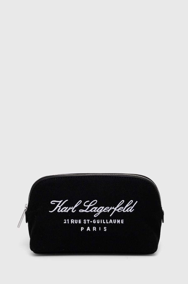 Karl Lagerfeld Kozmetična torbica Karl Lagerfeld črna barva