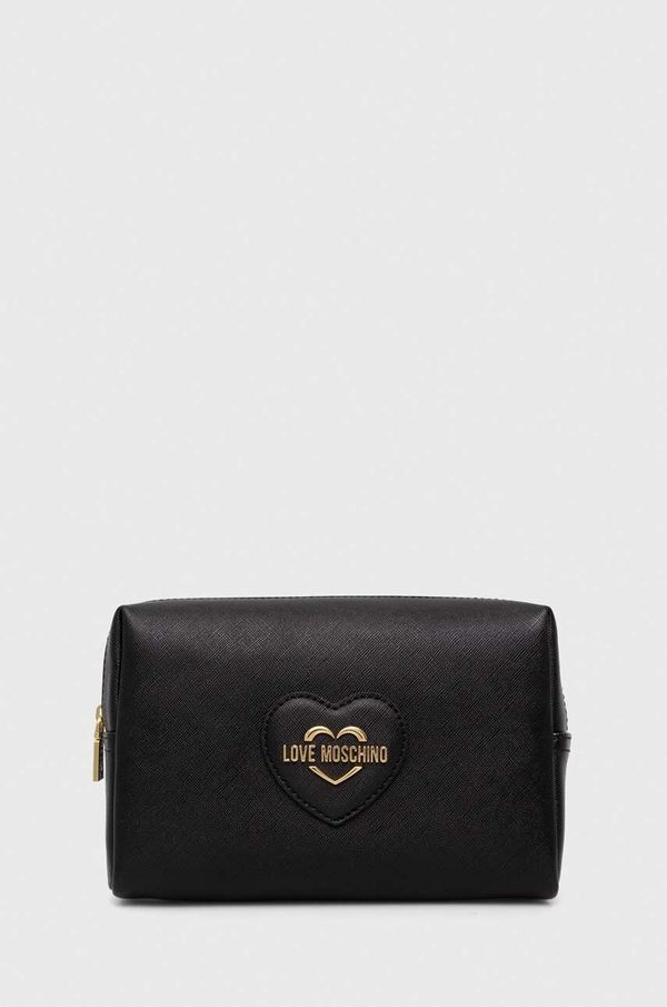 Love Moschino Kozmetična torbica Love Moschino črna barva