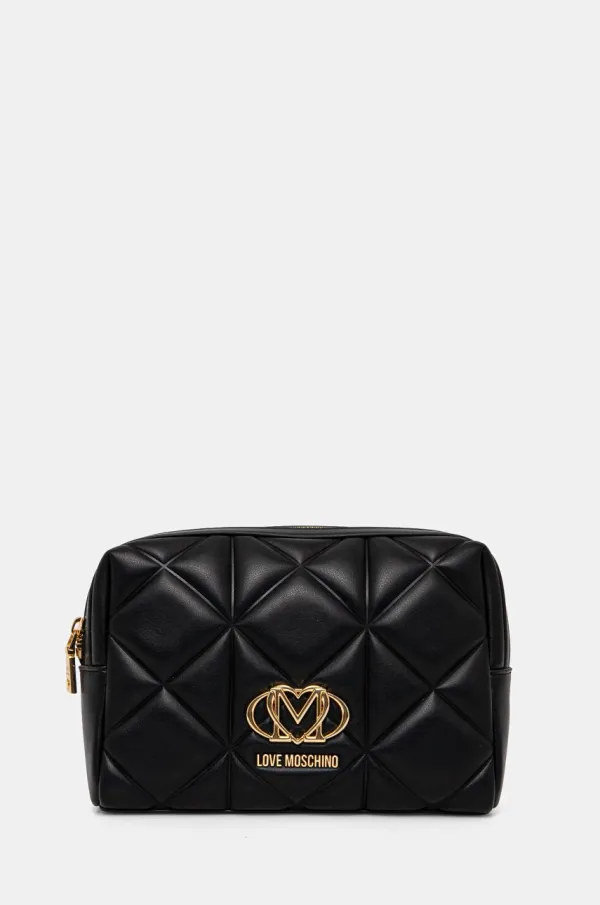 Love Moschino Kozmetična torbica Love Moschino črna barva, JC5302PP1