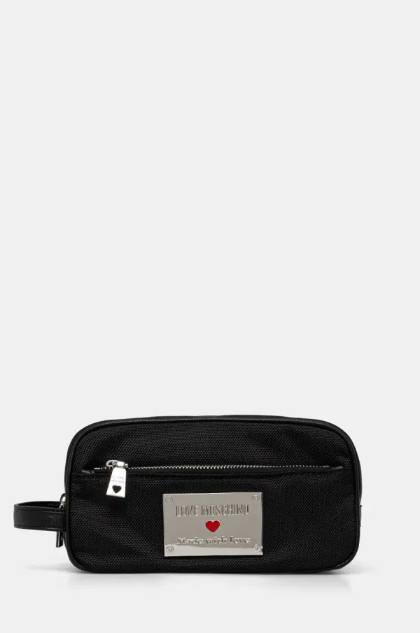 Love Moschino Kozmetična torbica Love Moschino črna barva, JC5310PP1
