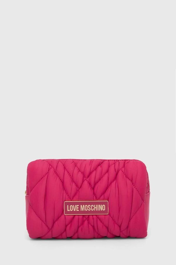 Love Moschino Kozmetična torbica Love Moschino roza barva, JC5300PP1LLR100A