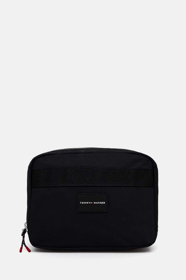 Tommy Hilfiger Kozmetična torbica Tommy Hilfiger črna barva, AM0AM12597