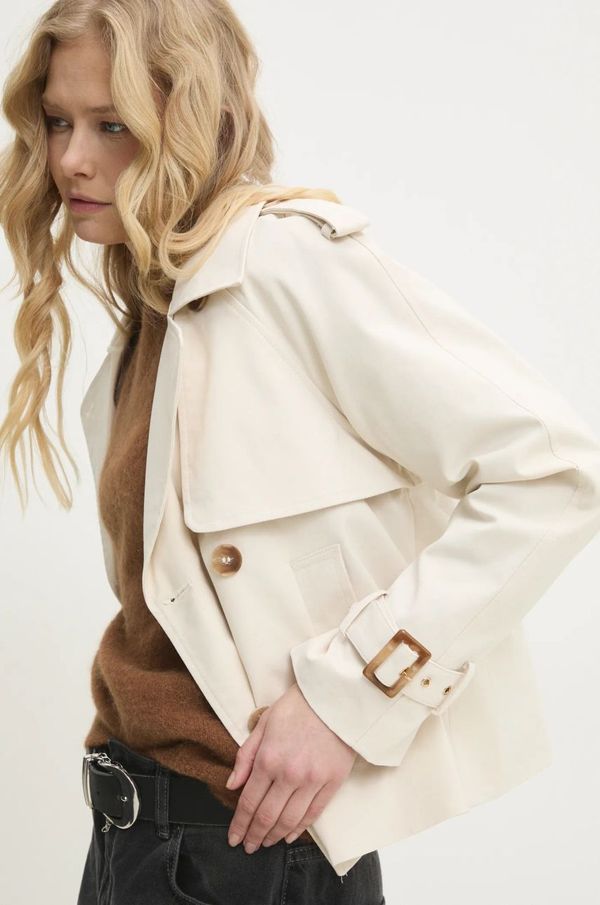 Answear Lab Kratek trenč Answear Lab bež barva