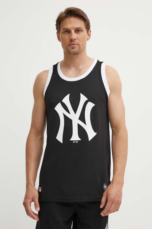 47 brand Kratka majica 47 brand MLB New York Yankees moška, črna barva, BB017PMFKXZ609497JK