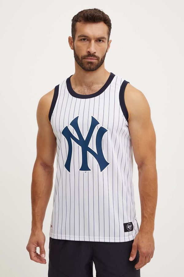 47 brand Kratka majica 47 brand New York Yankees moška, bela barva, B17PMMUHP591814WW
