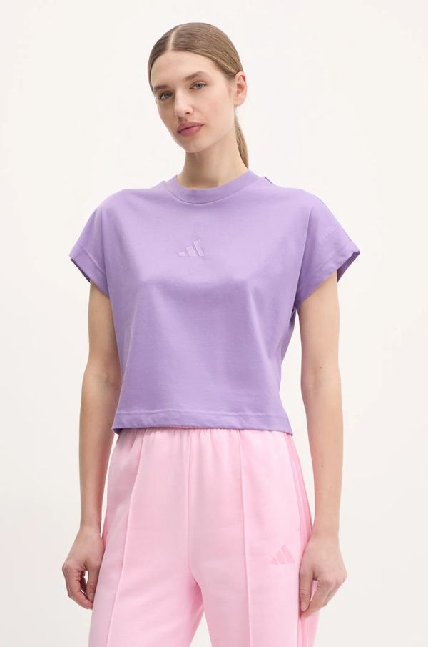 adidas Kratka majica adidas ALL SZN ženska, vijolična barva, JJ1236