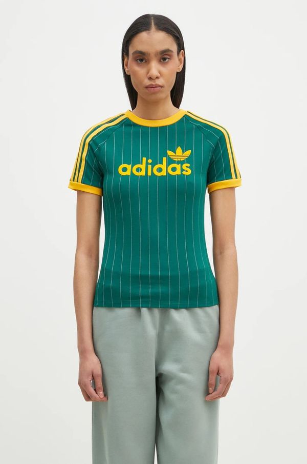 adidas Originals Kratka majica adidas Originals GRAPHIC CALI T ženska, zelena barva, JC7703