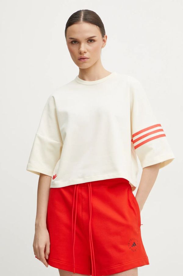 adidas Originals Kratka majica adidas Originals Neuclassics ženski, bež barva, JI8512