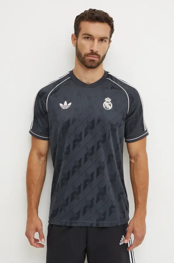 adidas Originals Kratka majica adidas Originals Real Madrid moška, črna barva, JI9481