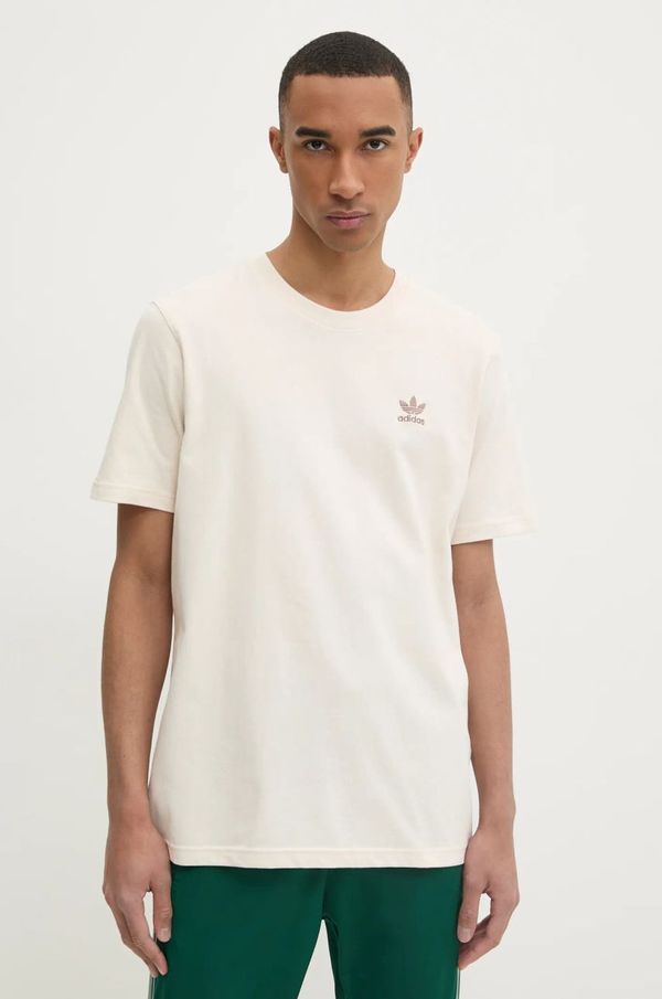 adidas Originals Kratka majica adidas Originals Trefoil moška, bež barva, JC9991