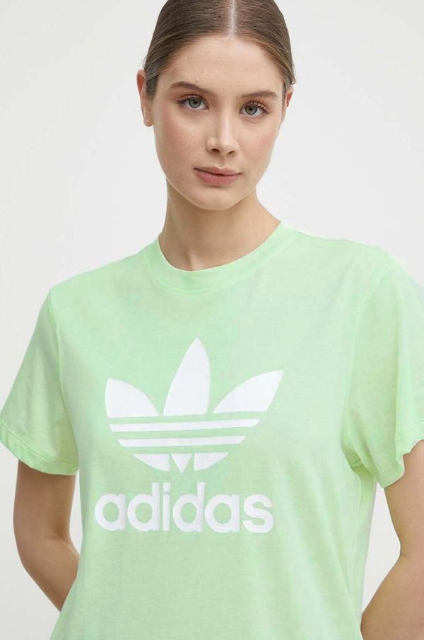 adidas Originals Kratka majica adidas Originals ženska, zelena barva, IN8436