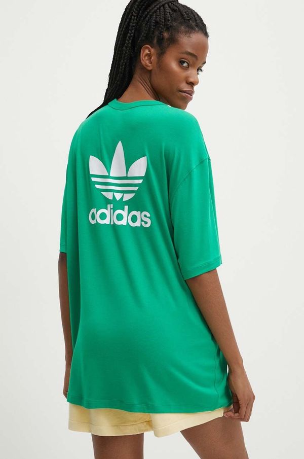 adidas Originals Kratka majica adidas Originals ženska, zelena barva, IR8063