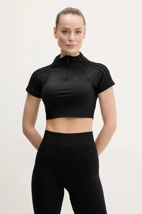adidas Originals Kratka majica adidas Originals Zip Up Crop Top