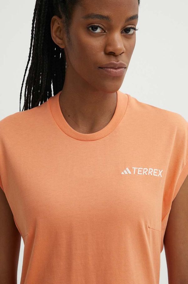 adidas TERREX Kratka majica adidas TERREX Xploric Logo ženska, oranžna barva, IN4622