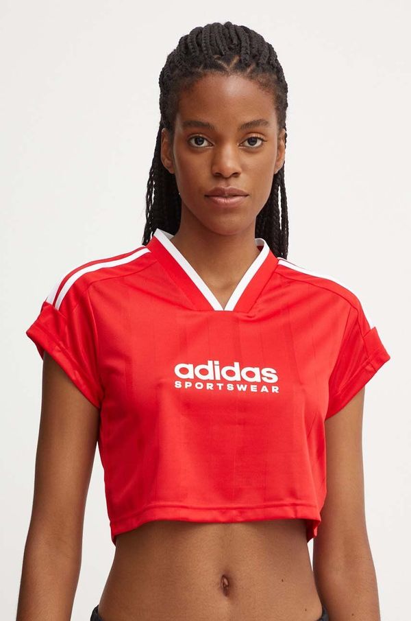 adidas Kratka majica adidas Tiro ženska, rdeča barva, IZ2084
