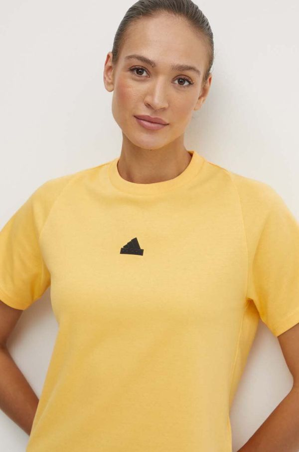 adidas Kratka majica adidas Z.N.E ženska, rumena barva, IS3932