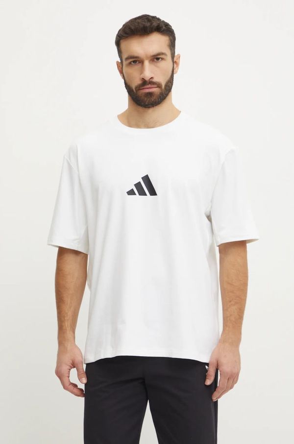 adidas Kratka majica adidas Z.N.E. moška, bež barva, JC5482