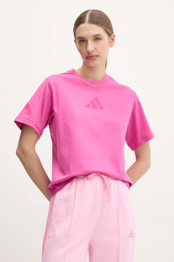 adidas Kratka majica adidas Z.N.E. ženska, roza barva, JD0815