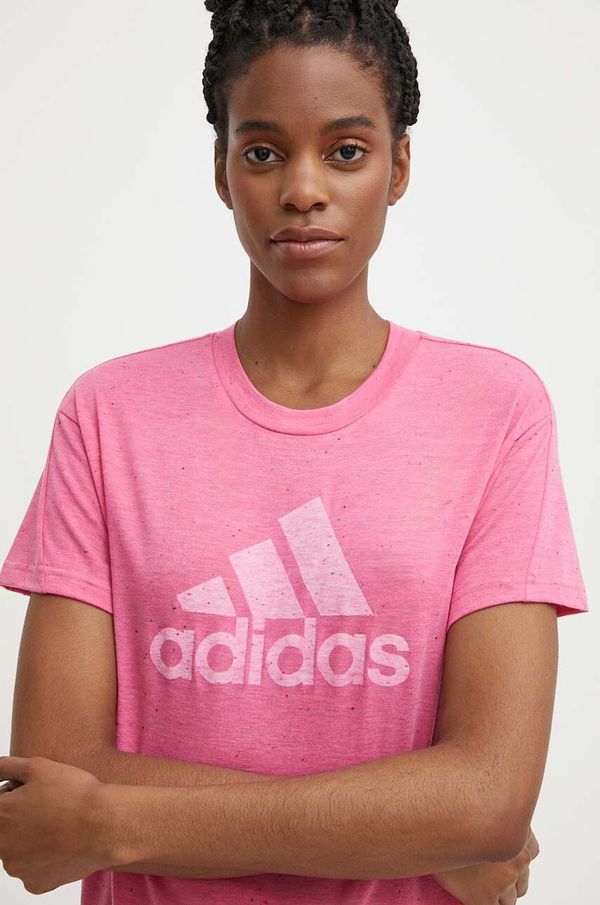 adidas Kratka majica adidas ženska, roza barva, IS3631