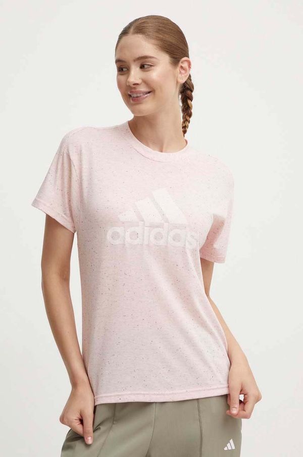 adidas Kratka majica adidas ženska, roza barva, IW7720