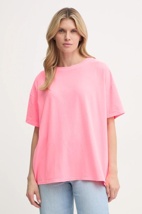 American Vintage Kratka majica American Vintage ženska, roza barva, PYM02AH24