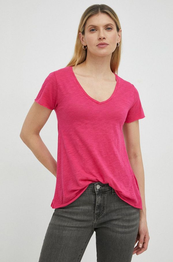 American Vintage Kratka majica American Vintage ženski, roza barva