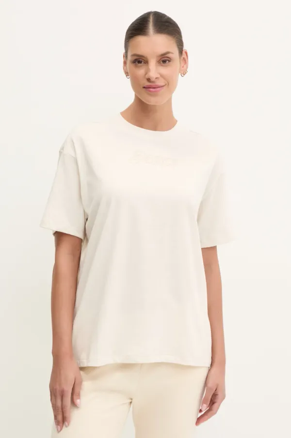 Asics Kratka majica Asics ženska, bež barva, 2032C843