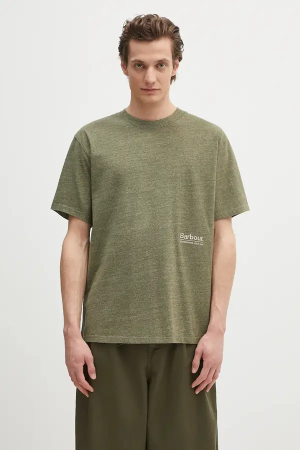 Barbour Kratka majica Barbour Barbour Calton Linen Blend OS Fit T-Shirt