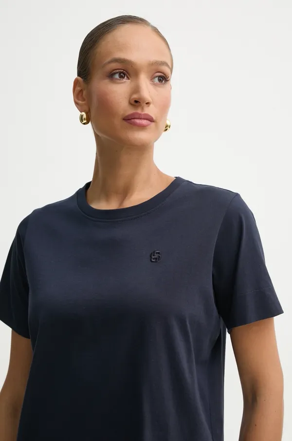 BOSS Kratka majica BOSS ženska, mornarsko modra barva, 50532092