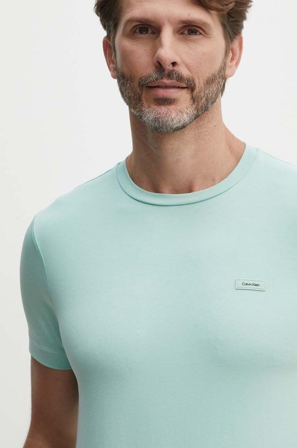 Calvin Klein Kratka majica Calvin Klein moški, zelena barva