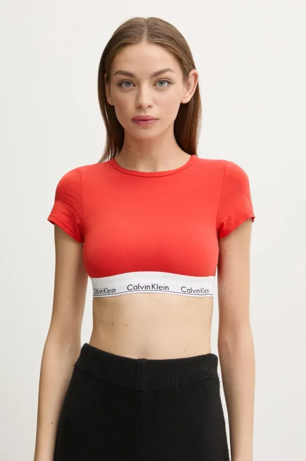 Calvin Klein Underwear Kratka majica Calvin Klein Underwear ženska, rdeča barva, LV00QF7213