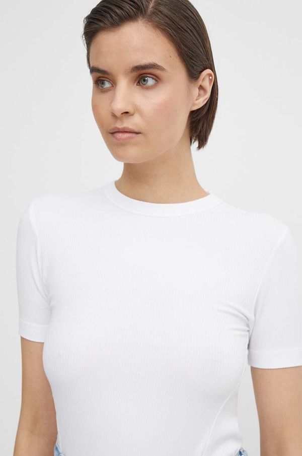 Calvin Klein Kratka majica Calvin Klein ženska, bela barva, K20K206553