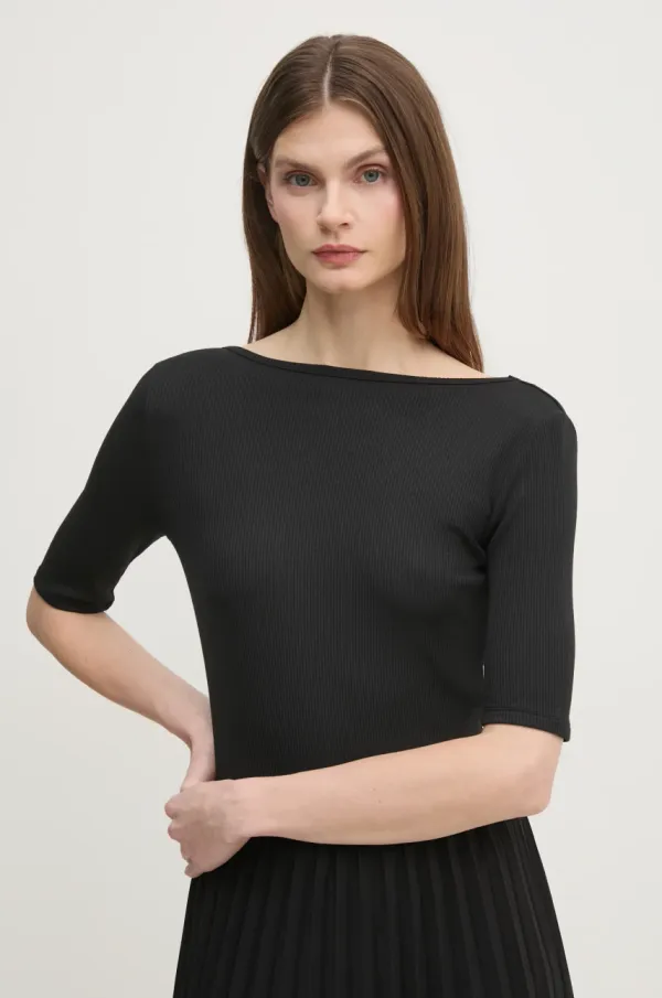 Calvin Klein Kratka majica Calvin Klein ženska, črna barva, K20K208244