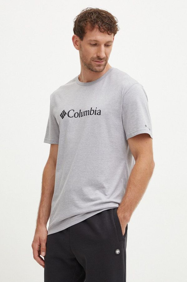 Columbia Kratka majica Columbia CSC Basic Logo moška, siva barva, 1680053