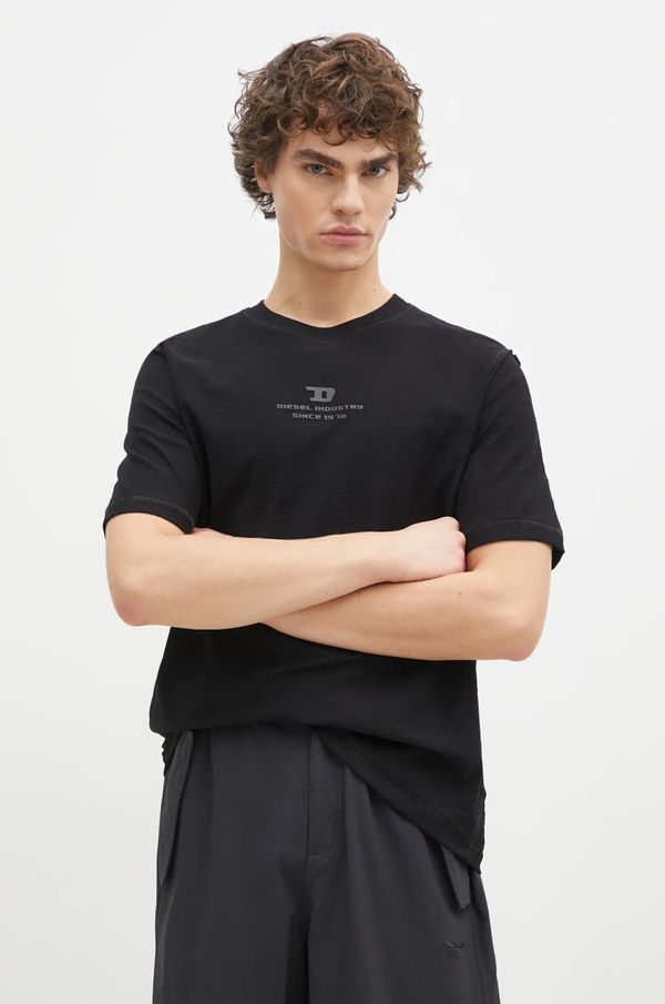 Diesel Kratka majica Diesel T-ADJUST-R10 T-SHIRT moška, črna barva, A16424.0QKAP