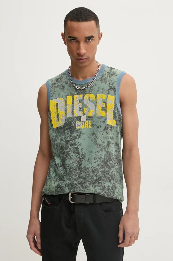 Diesel Kratka majica Diesel T-BISCO-R1 TANK TOP moška, zelena barva, A16161.0GIAR