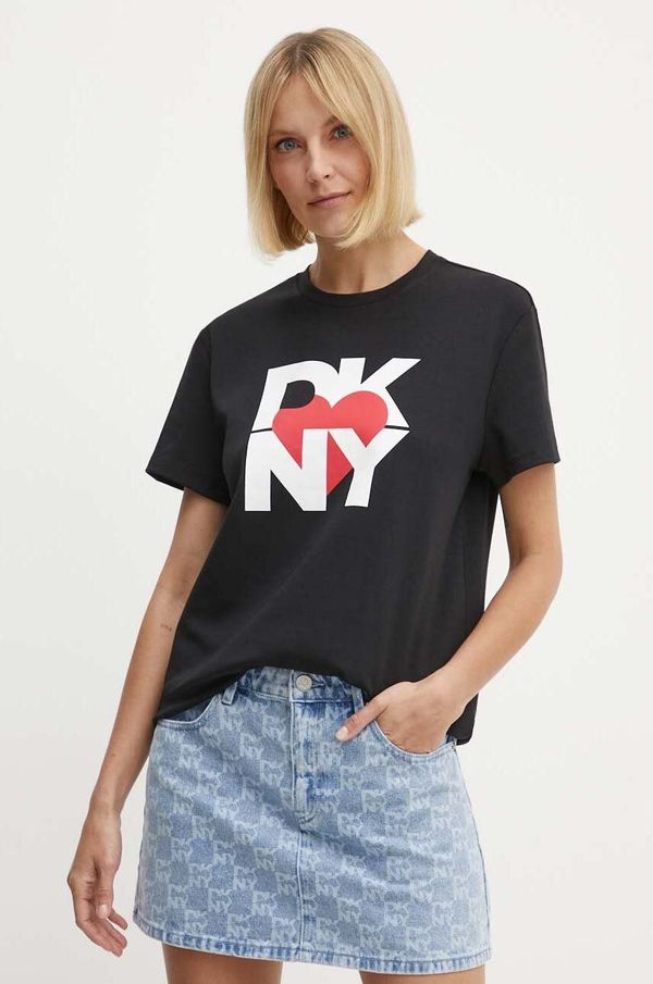 DKNY Kratka majica Dkny HEART OF NY ženska, črna barva, D2B4A143